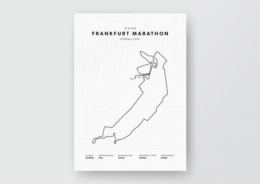 Unsere minimalistische Illustration Deines Frankfurt Marathons, ist die perfekte Erinnerung an ein sportliches Highlight und ein stilvoller Einrichtungsgegenstand für die heimischen Wände oder das ideale Geschenk für alle Läufer.