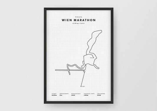 Unsere minimalistische Illustration Deines Wien Marathons, ist die perfekte Erinnerung an ein sportliches Highlight und ein stilvoller Einrichtungsgegenstand für die heimischen Wände oder das ideale Geschenk für alle Läufer.