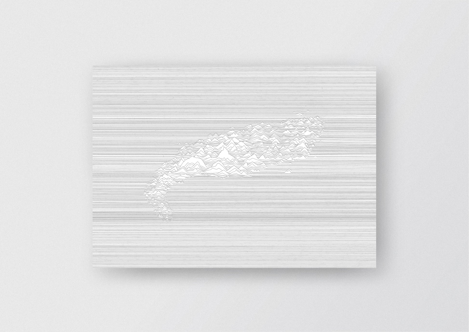 Minimalistische Illustration der Alpen, als stilvoller Einrichtungsgegenstand für alle Bergliebhaber.