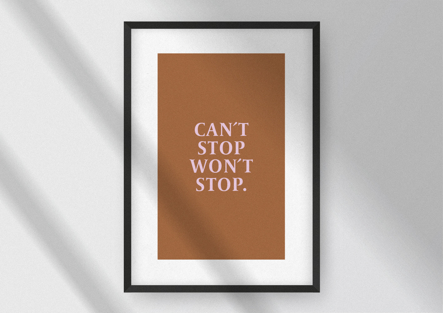 Hochwertiger Kunstdruck von und für Abenteurer mit dem Zitat "Cant stop wont stop.".