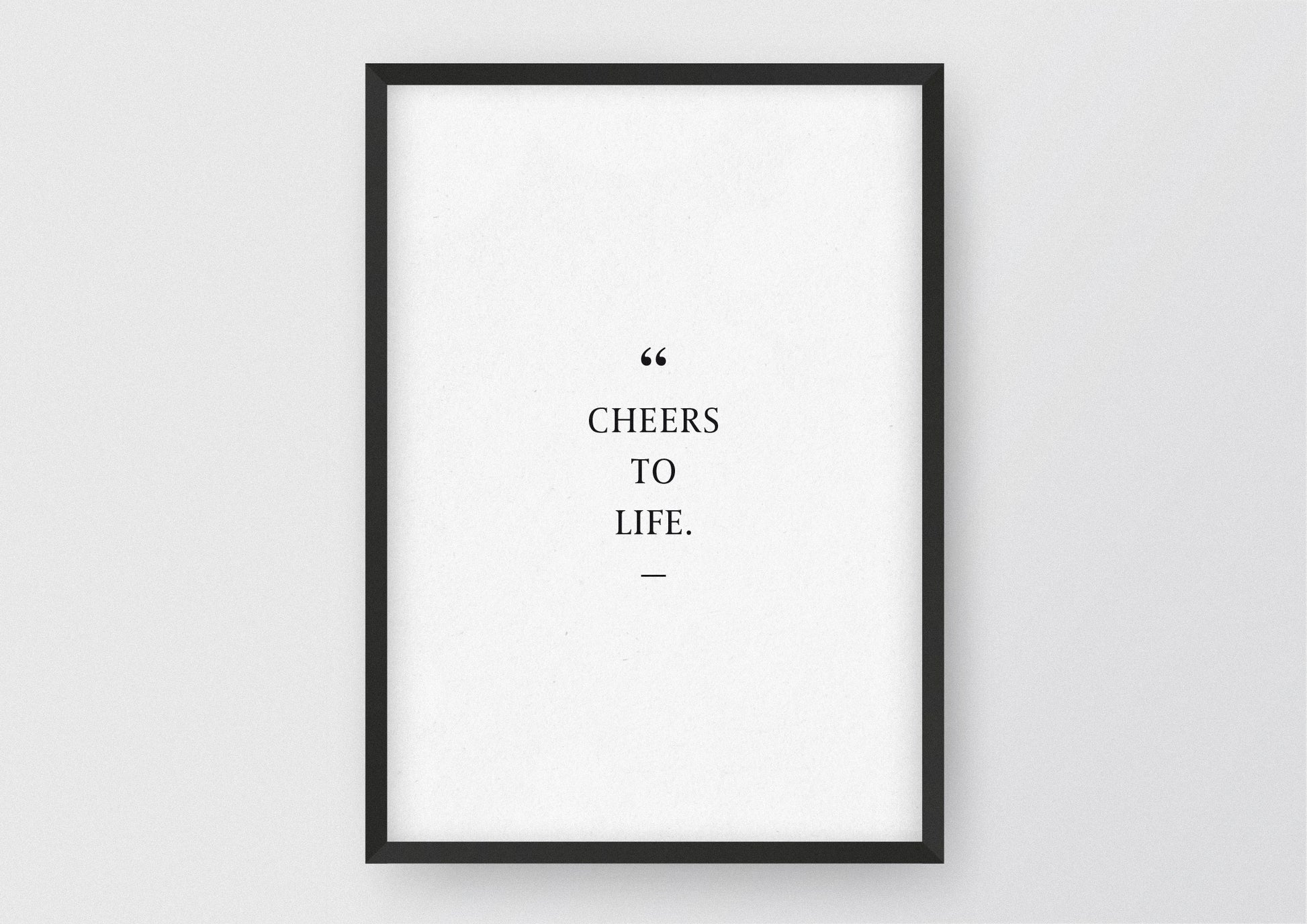 Hochwertiger Kunstdruck von und für Abenteurer mit dem Zitat "Cheers to life".