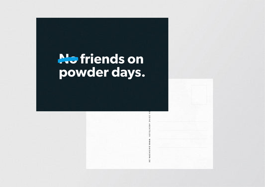 Friends on powder days | Postkarte